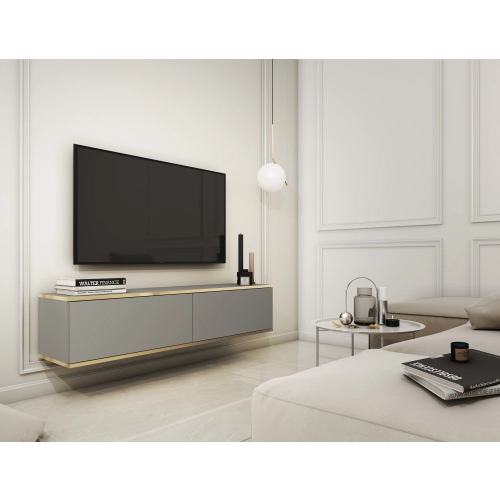 Szafka RTV Szaro - Złota  135 cm